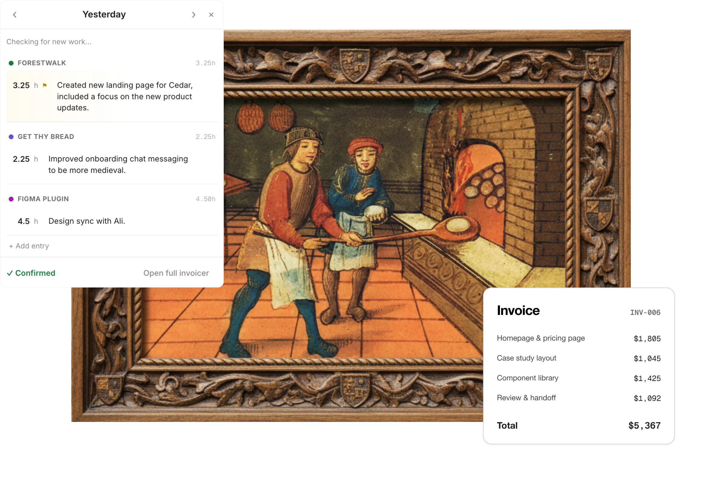 Get Thy Bread daily review and invoice